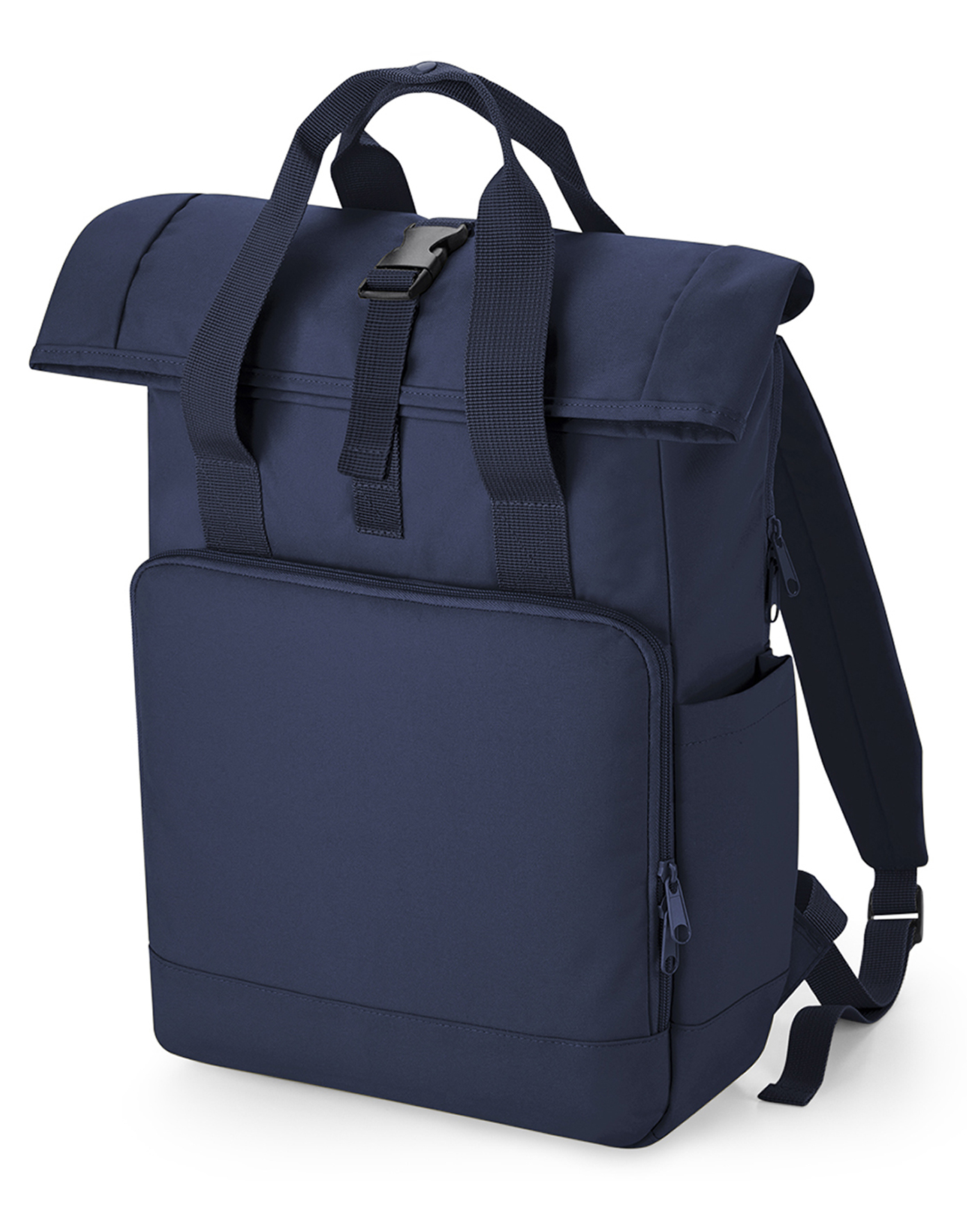 Sac à dos publicitaire fermeture Roll-Top ordinateur 15.6" Bleu marine